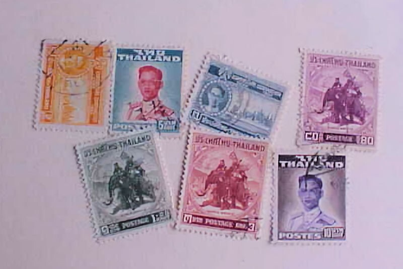 THAILAND STAMPS 7  DIFF. #281/308  cat.$30.00