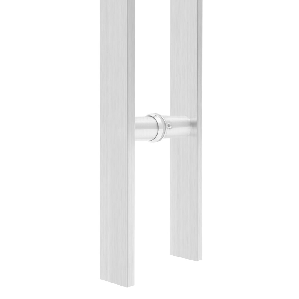 Double Sided Stainless Steel Door Handle Pair H Shape Door Pull Handle Silver