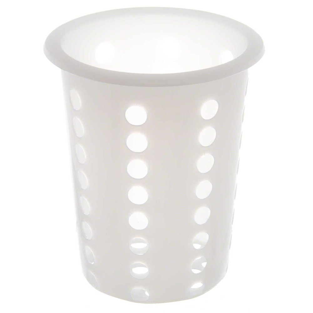 Winco FC-PL Perforated White Plastic Flatware Cylinder