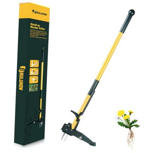 Weed Puller Tool, 50IN Long Handle Stand Up Weeding Tool, Extra 4 Claws