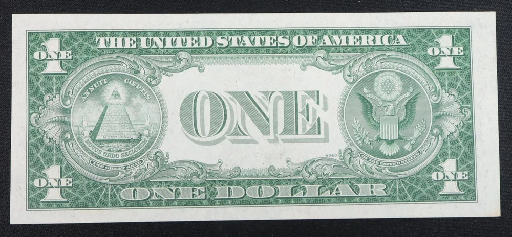 1935C Silver Certificate star note$1 Blue Seal Gem Uncirculated misaligned error