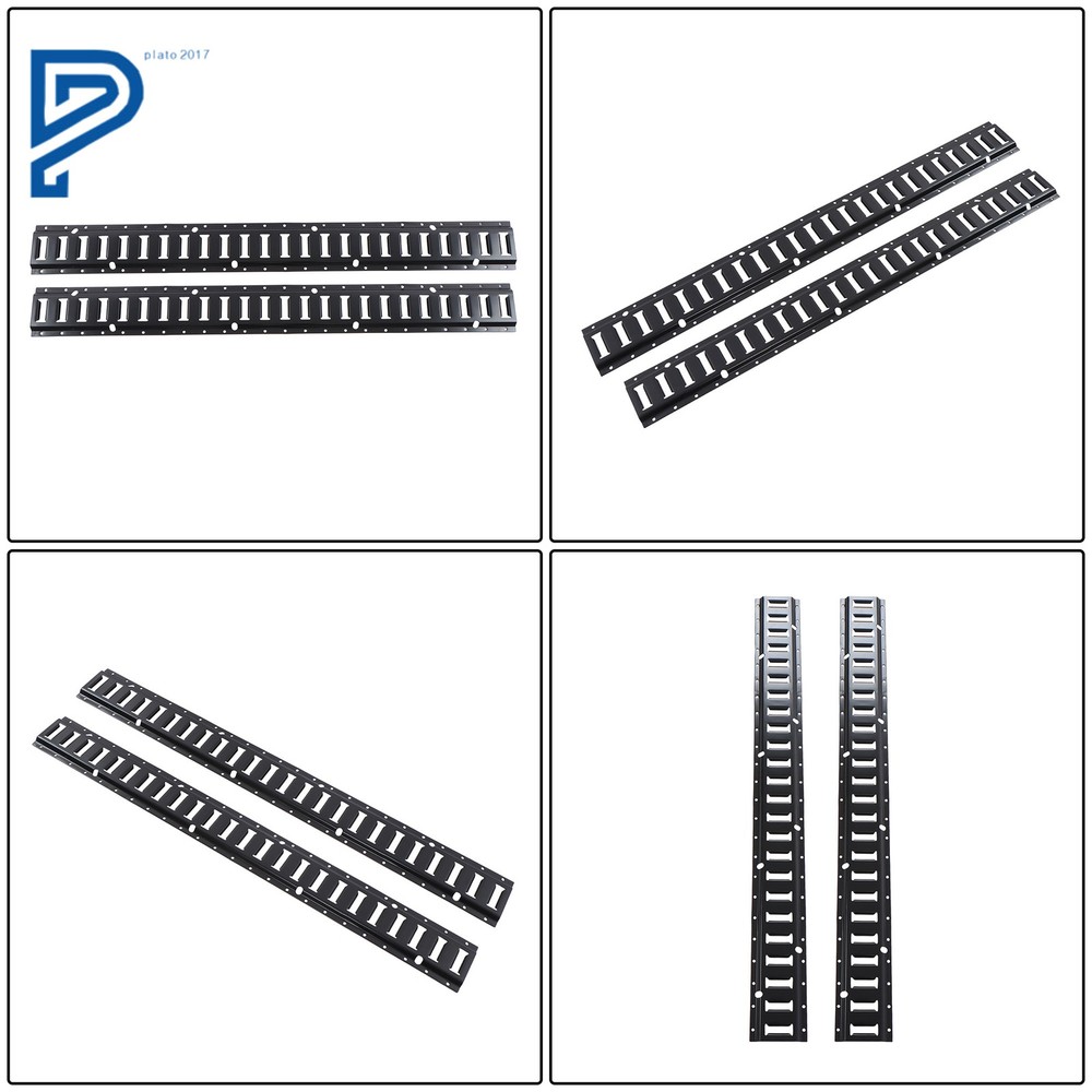 2 Pack 4' E Tie Down Rail Kit For Cargo Trailers Power Coated E-Tracks