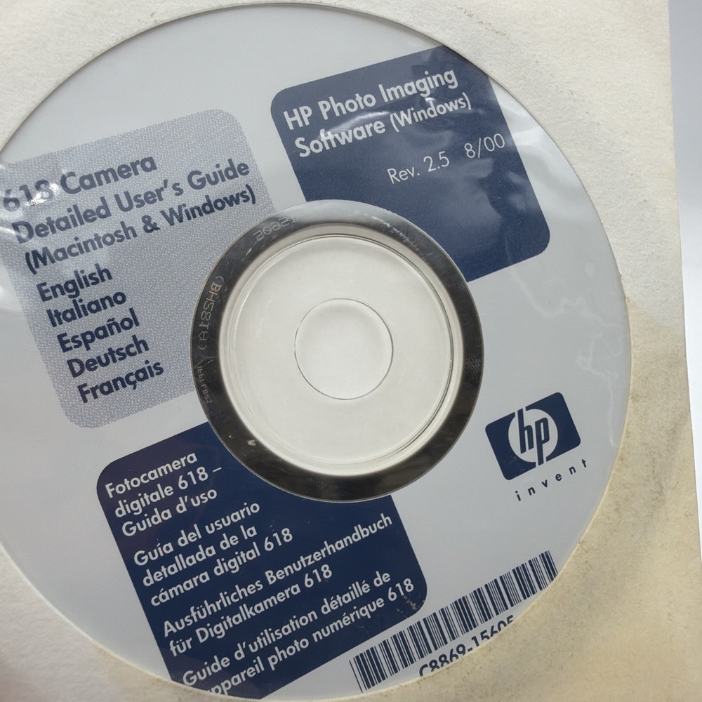 HP Photosmart 618 Camera Photo & Imaging Software D2A