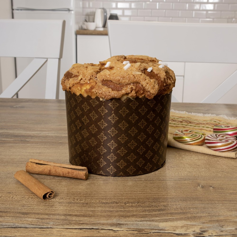 12oz Kulich Mold Paska Easter Bread Forms |12 pcs| Bread Paper Mold - Brown N...
