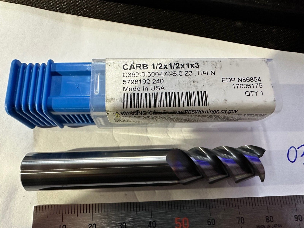 NIAGARA 1/2" SOLID CARBIDE END MILLS MILLING EDP# N86854 TOOLS