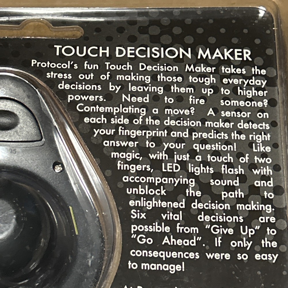 Protocol Touch Decision Maker Toy/Novelty