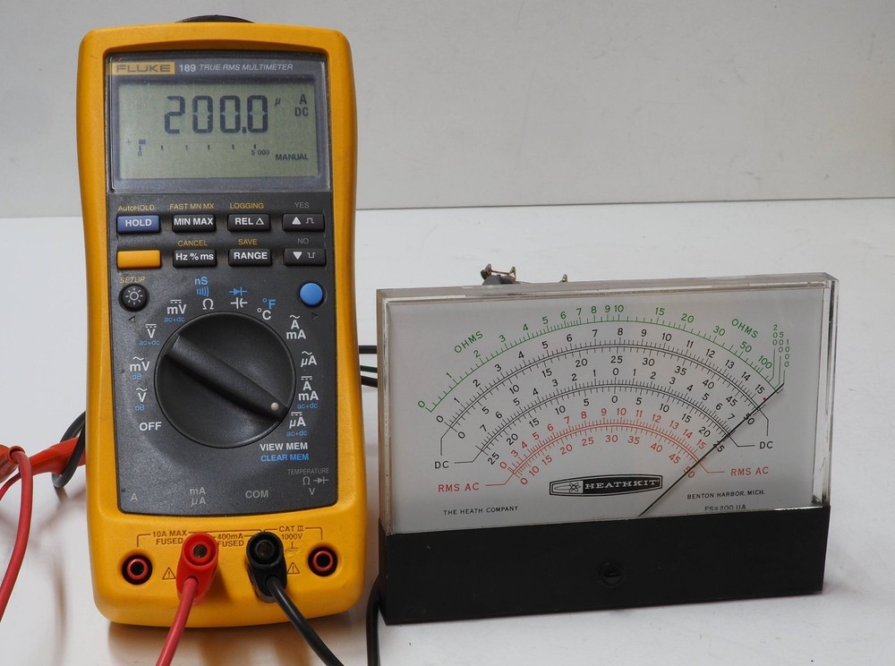 Heathkit IM-25 Solid State VOM Replacement Meter 200 uA Tested