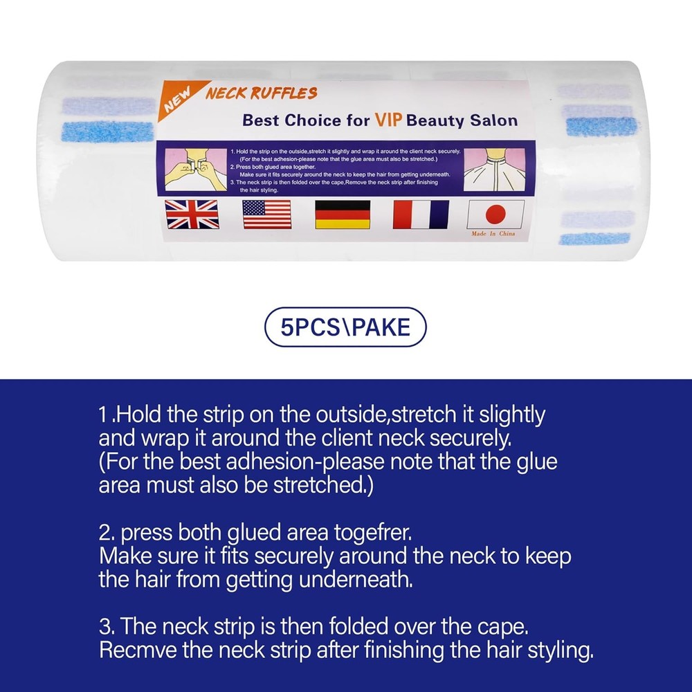 Barber Neck Strips 5 Rolls 500 Sheets Disposable