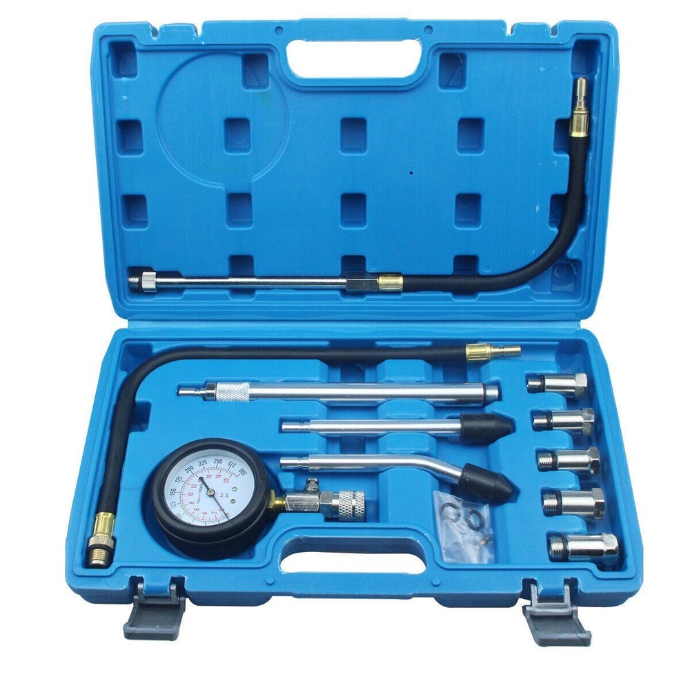 Automotive Engine Compression Tester & Cylinder Leak Detector Gauge Tool Set