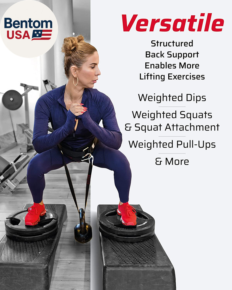 Ultimate Dip Belt | Secure Closure - No Sliding down | Structured Back Support |