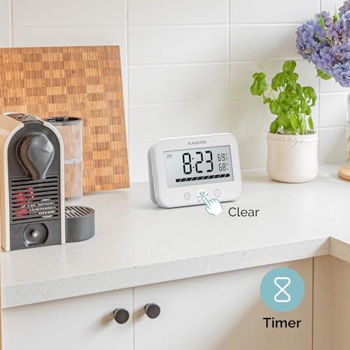 Shower Timer Clock Waterproof Bathroom Timer – Digital Wall Clock with
