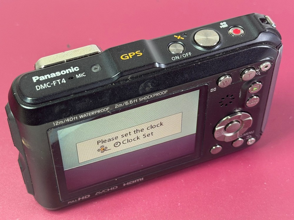 Panasonic Lumix DMC-FT4 Digital Camera Black GPS Waterproof Shockproof