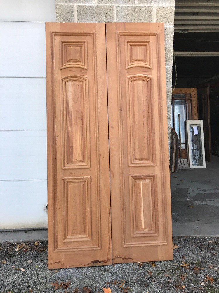 MAR B Beautiful Pair Double Doors Heavy Profile Cherry 4‘ X 95”