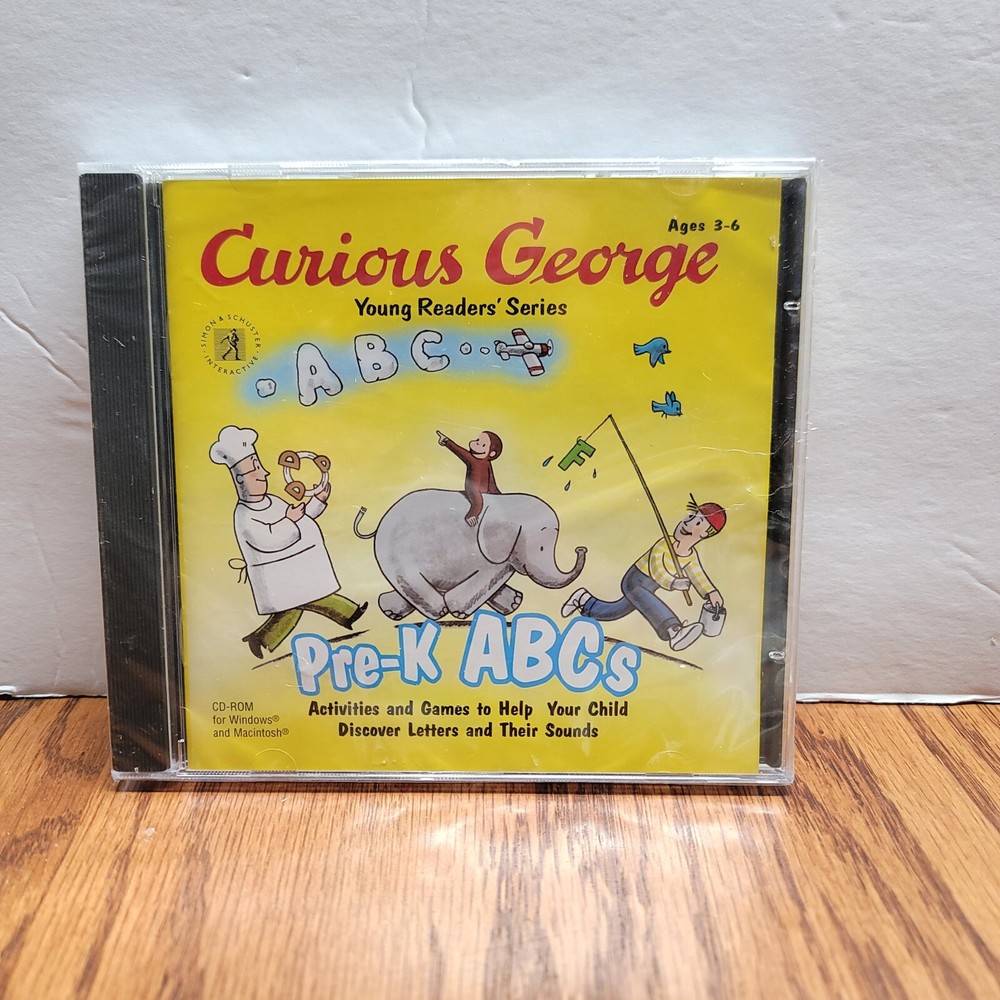 Curious George Pre-K ABC's (CD-Rom 2000) Simon& Schuster (Windows and Mac)