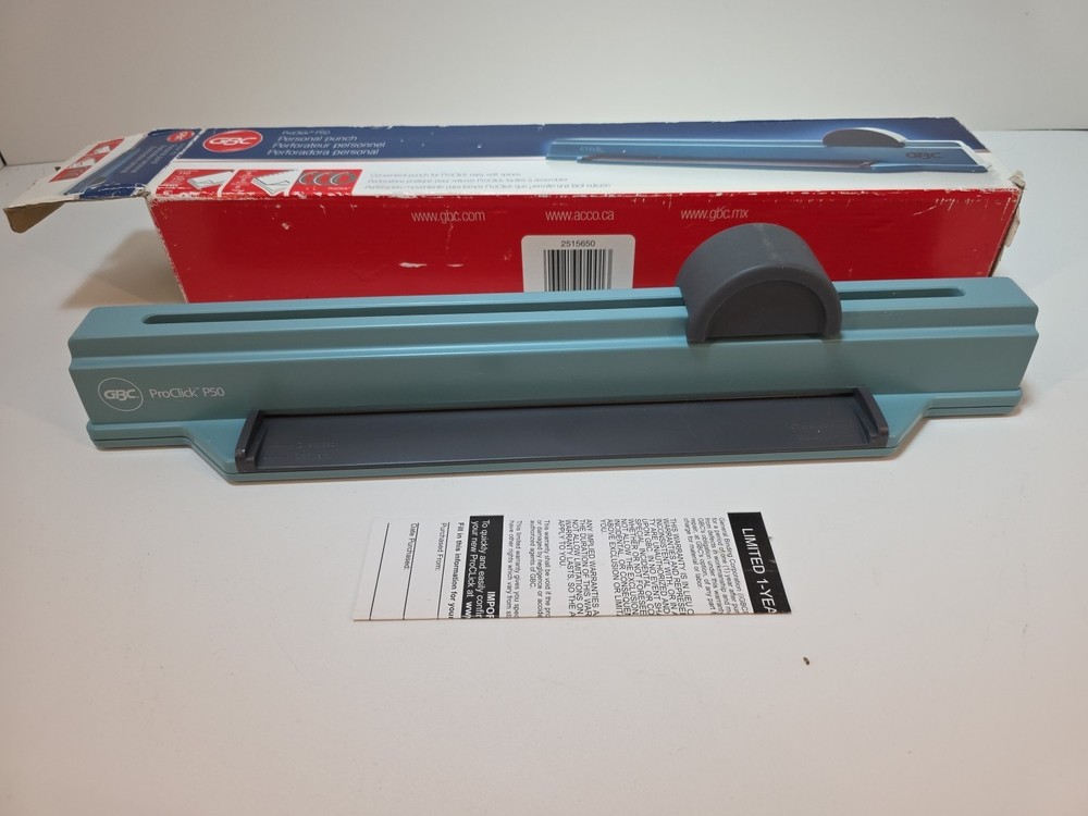 GBC ProClick P50 6-Sheet Manual Desktop Binding Punch