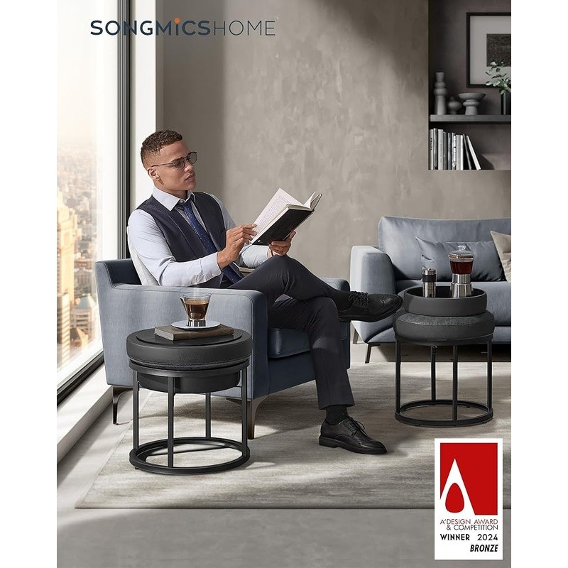 Modular Ottoman Reversible Top Footrest Seating End Table Award-Winning Design