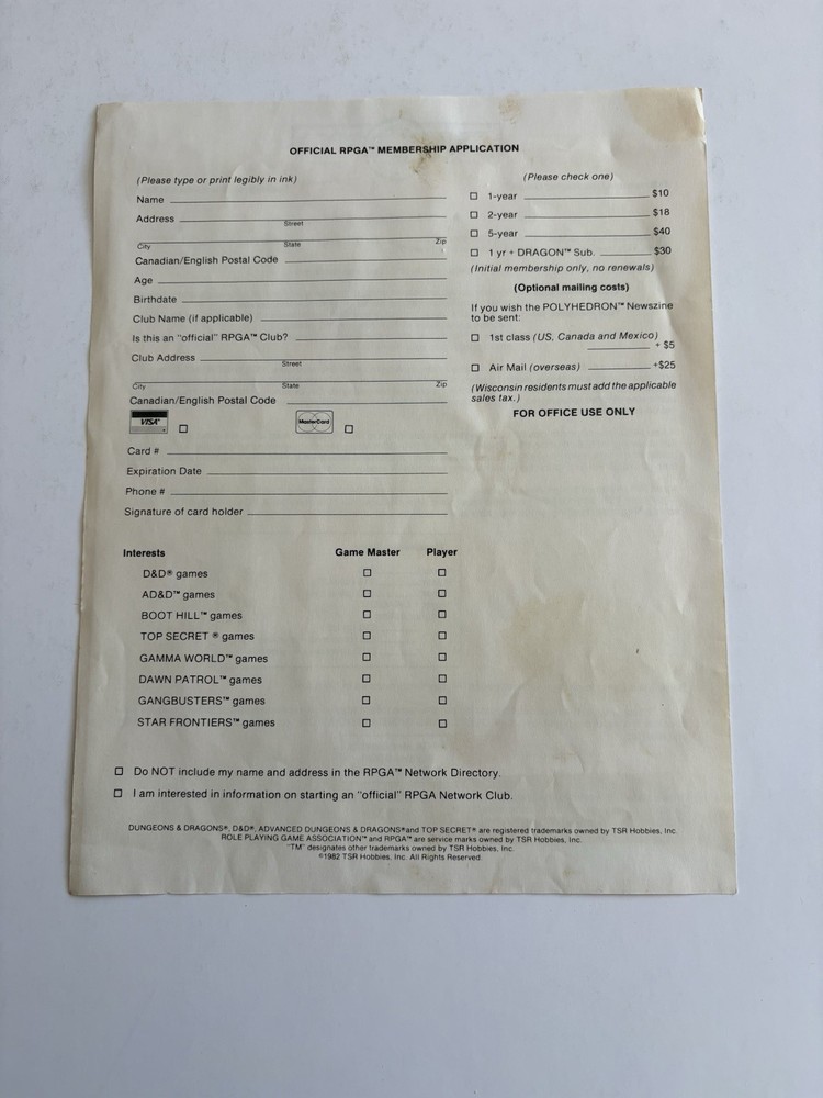 Dungeons and Dragons Basic Rules Set TSR 1983