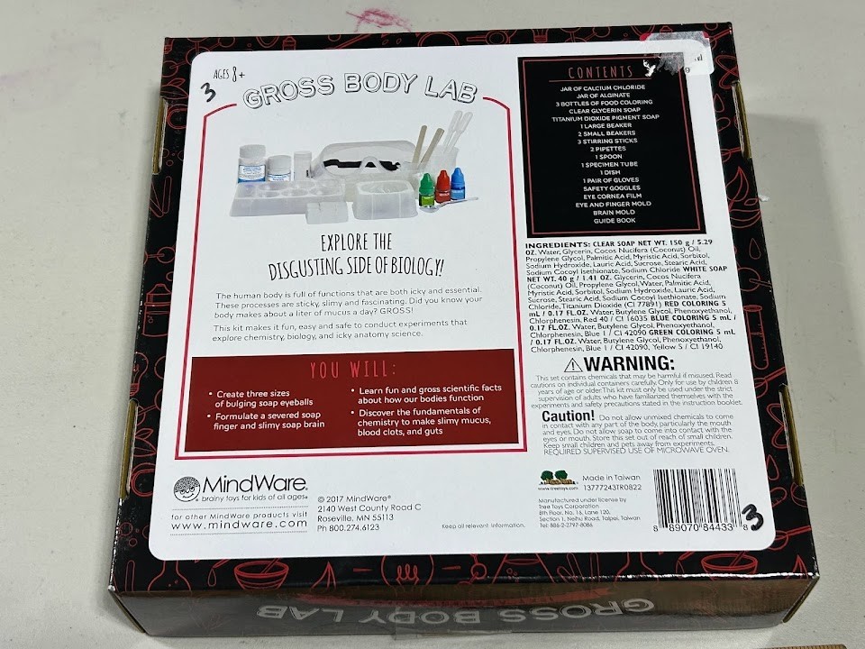 Gross Body Lab Slimy Science Kit STEM Age 8+ Science Academy MindWare