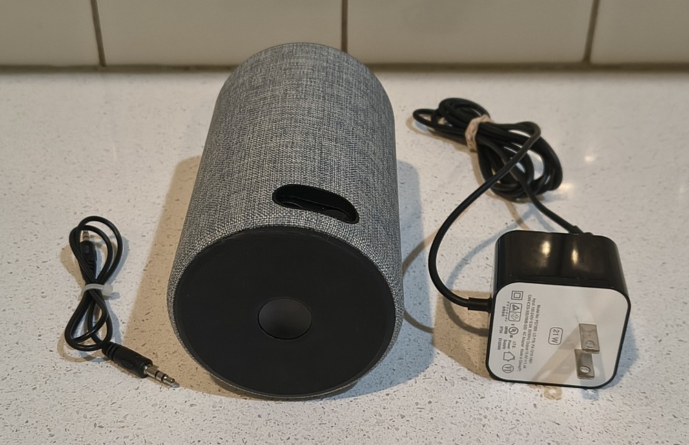 Amazon Echo 2nd Gen Smart Assistant Speaker |Heather Grey| w/ Aux Cable - TESTED