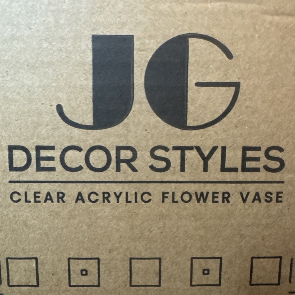 2 Pack Clear Acrylic Vase for Flowers Rectangular Vase
