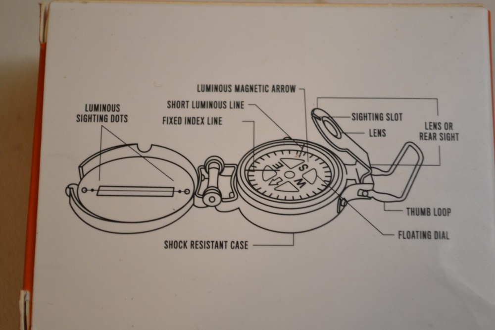 Wren Bronze Lensatic Compass