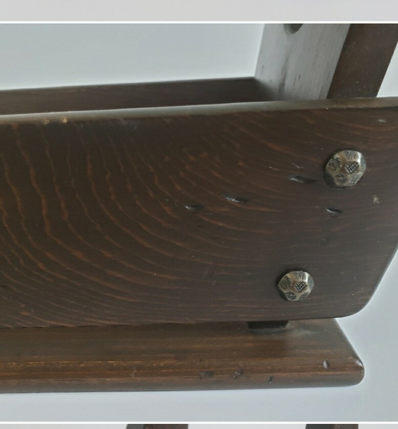 Midcentury Solid Wood Handmade Sledge Bottle Holder