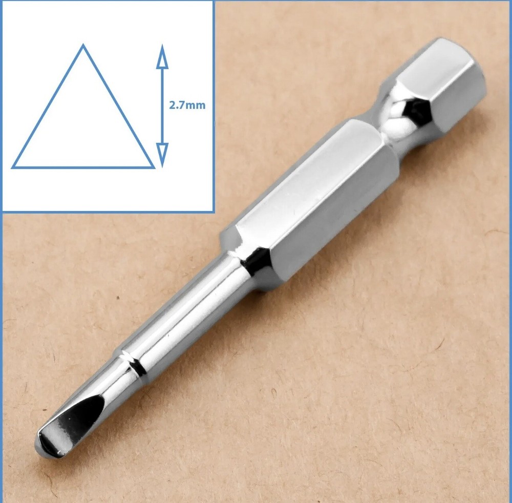 6PCS Triangle Head Security Screwdriver Tool Triangular for Bit Toys 1/4" 50mm U