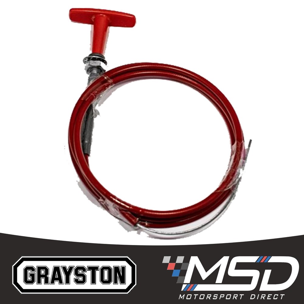 Grayston 1.5m Red T-Pull Cable – For Extinguisher & Electrical Cut-Off Systems
