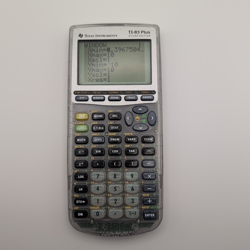 Texas Instruments TI-83 Plus Silver Edition Clear Graphing Calculator EUC