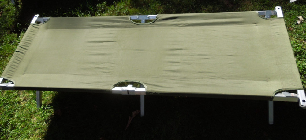 US Military Issue Compact Lightweight Foldable Aluminum Sleeping Cot Nylon #2