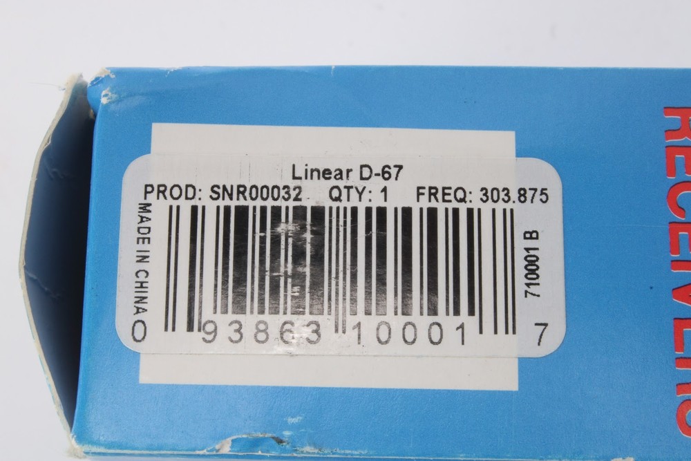 Linear D-67 Wireless Single Channel Receiver - NEW