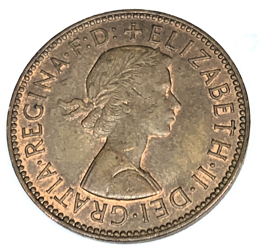 # C9553    GREAT BRITAIN     COIN,     HALF  PENNY    1966