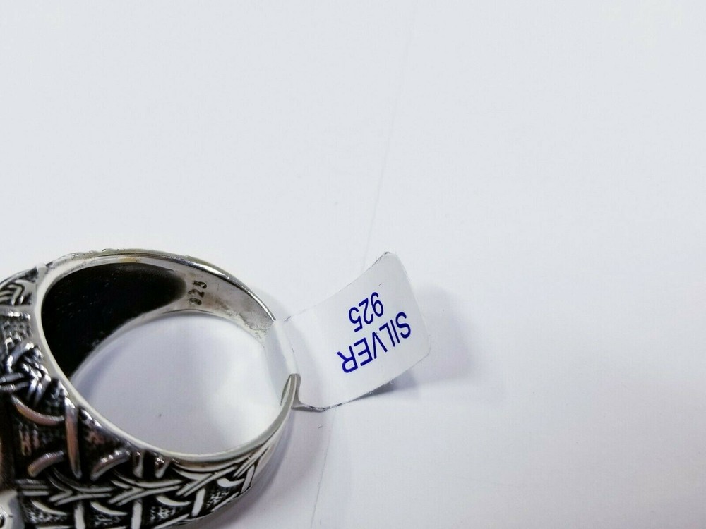 HANDCRAFTED BABALON SILVER 925 RING - SZ 12.75