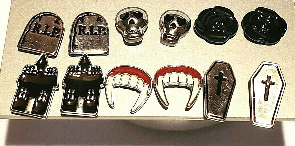 Halloween Post Earrings 6 Sets Gift Lux Fun