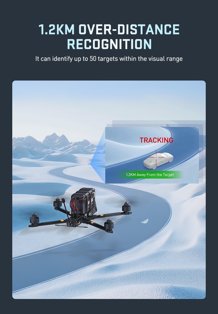 FPV AI DT Vision Cube Target Recognition Locking Tracking System Thermal image