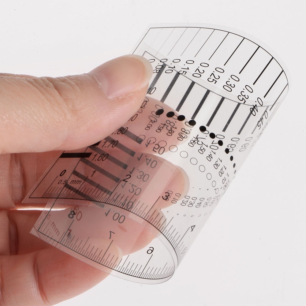 5pcs Transparency SEC Size Estimation Chart 8cm Diameter Line