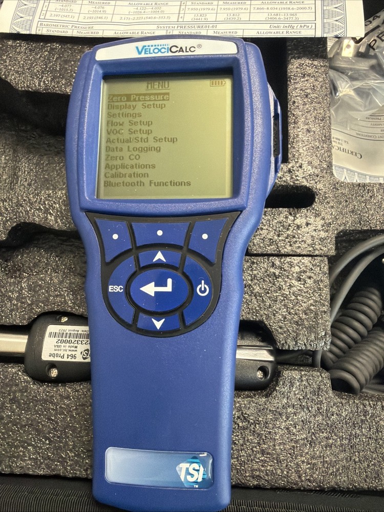 TSI 9565 - VelociCalc Multi-Function Ventilation Meter with Straight Probe