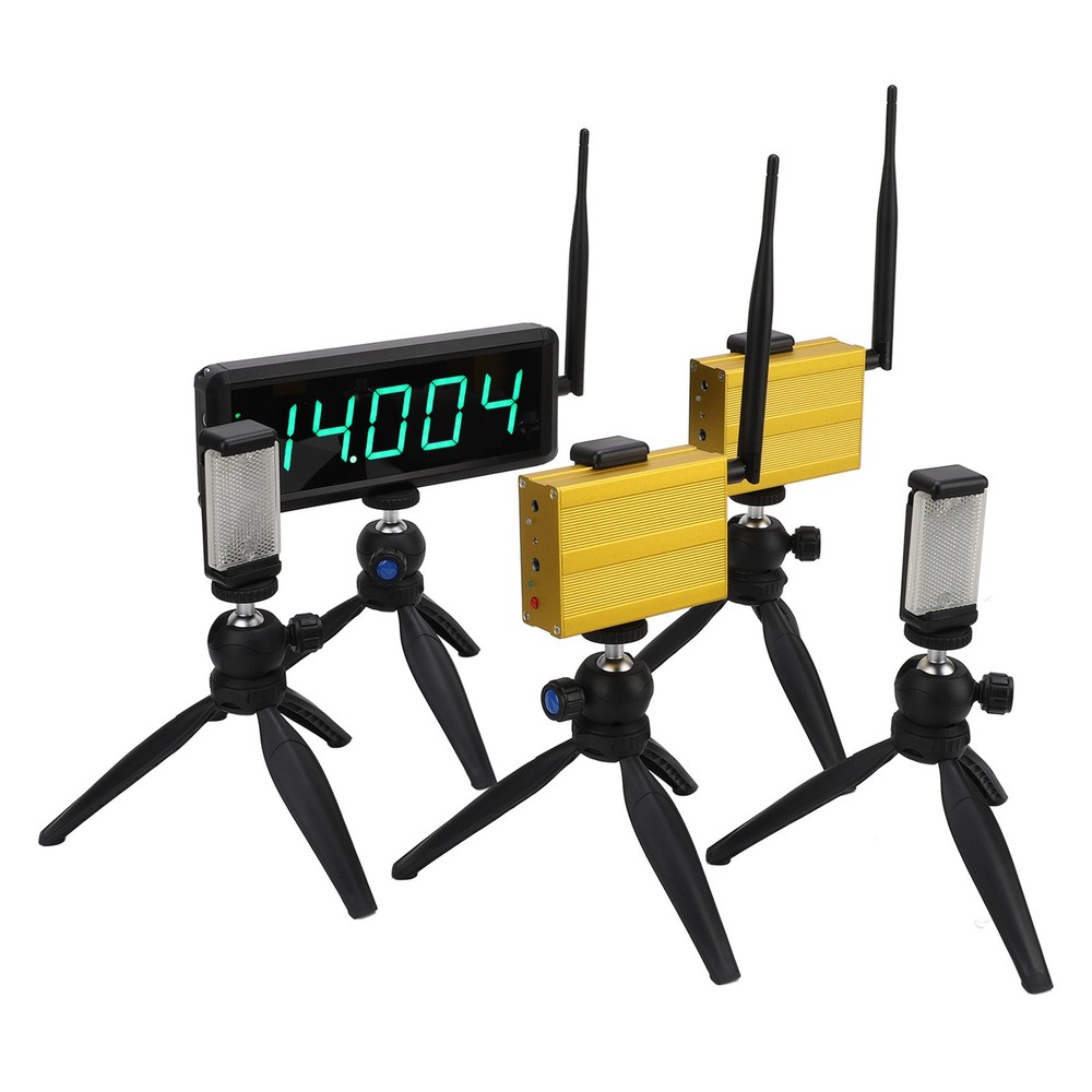 Wireless Laser Timer Battery Powered 5 Digit Digital Display Auto Reset NY