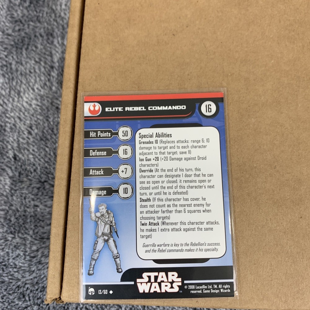 WOTC Star Wars Miniatures - Rebels: Commandos, Scout, Juno Eclipse, Trooper