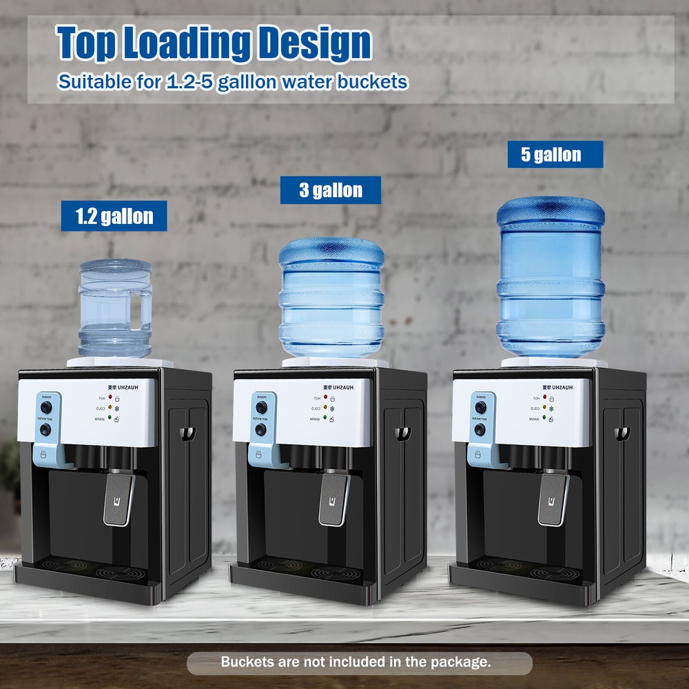New 5Gallon Hot Cold Water Dispenser Top Loading Countertop Drinking Machine
