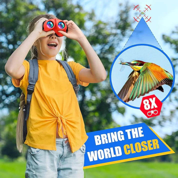 "LET'S GO! Binocular for Kids, Compact High Resolution Shockproof Binoculars