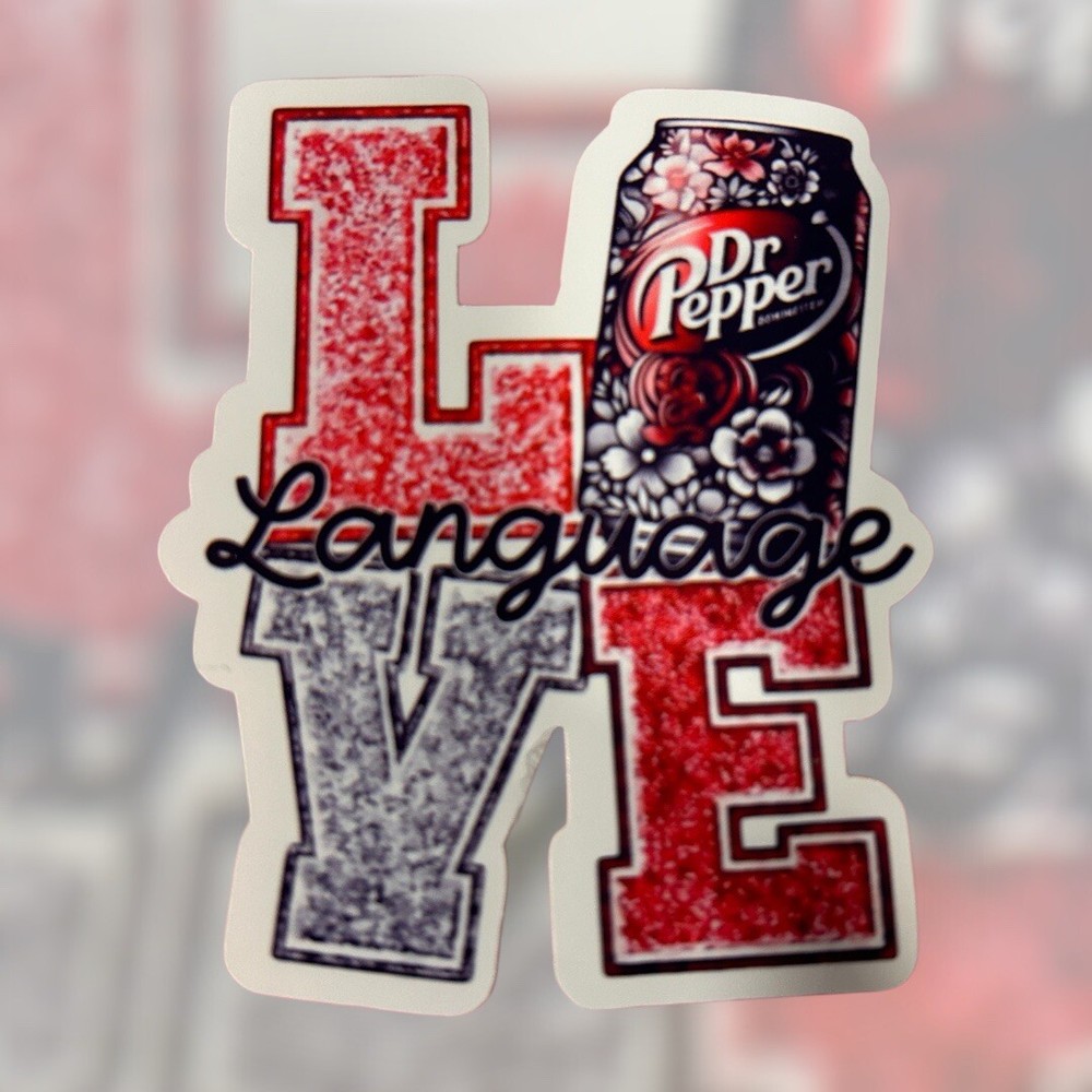 Handmade Dr pepper Sticker