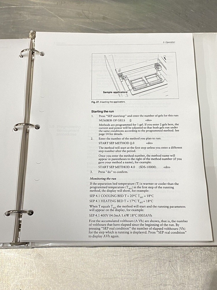 Pharmacia Phast System Electrophoretic Syst - Users Guide / Instruction / Manual