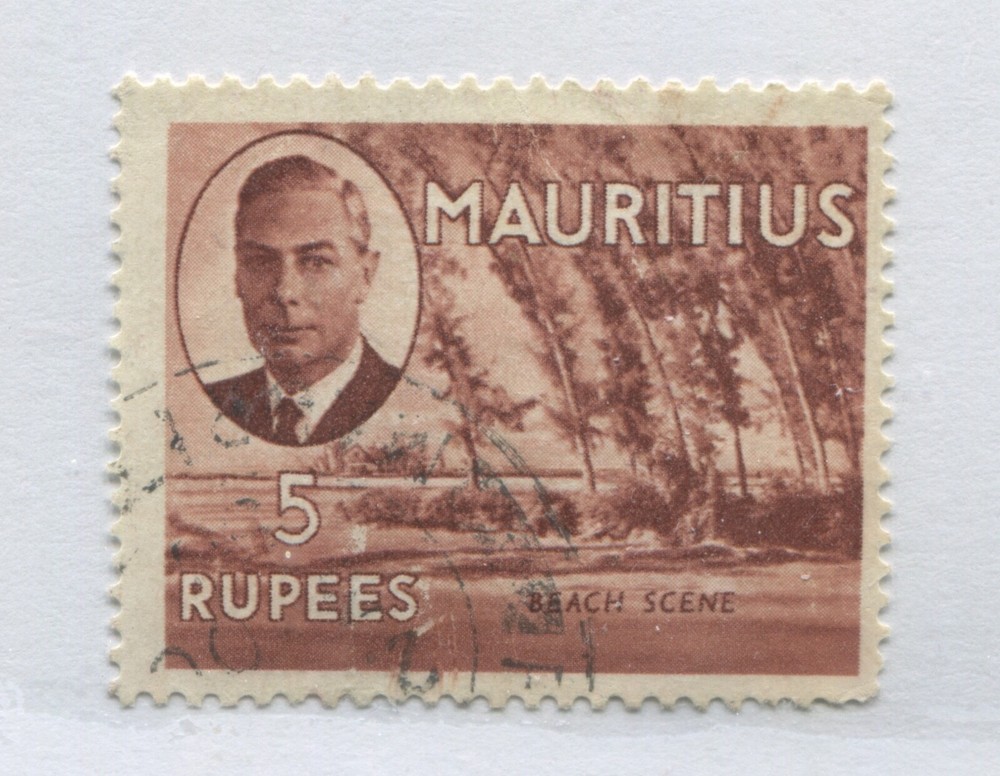 Mauritius KGVI 1950 1 rupee used