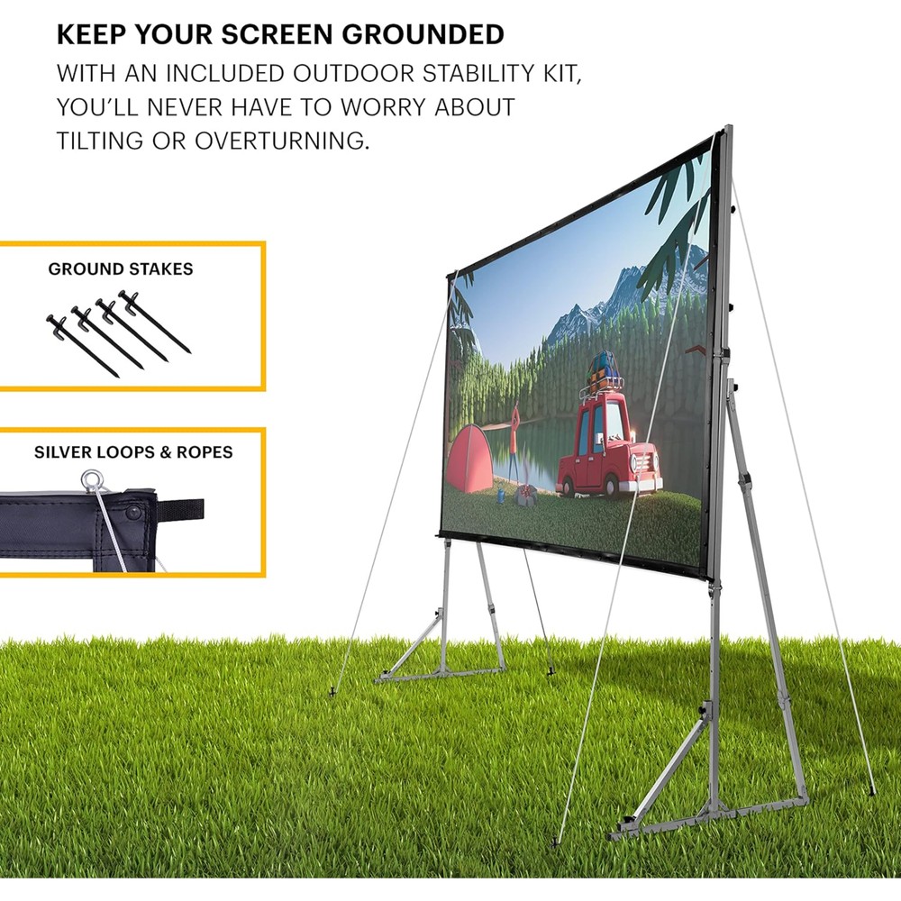 Kodak Portable Projection Screen 120” with Foldable Legs and Front Projection