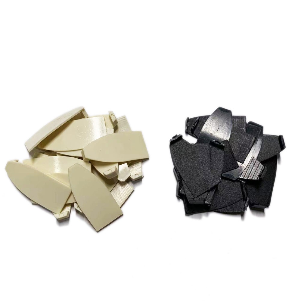 20x Cello Bow Tip Material Black Plastic Tip + White /Yellow Plastic Tip