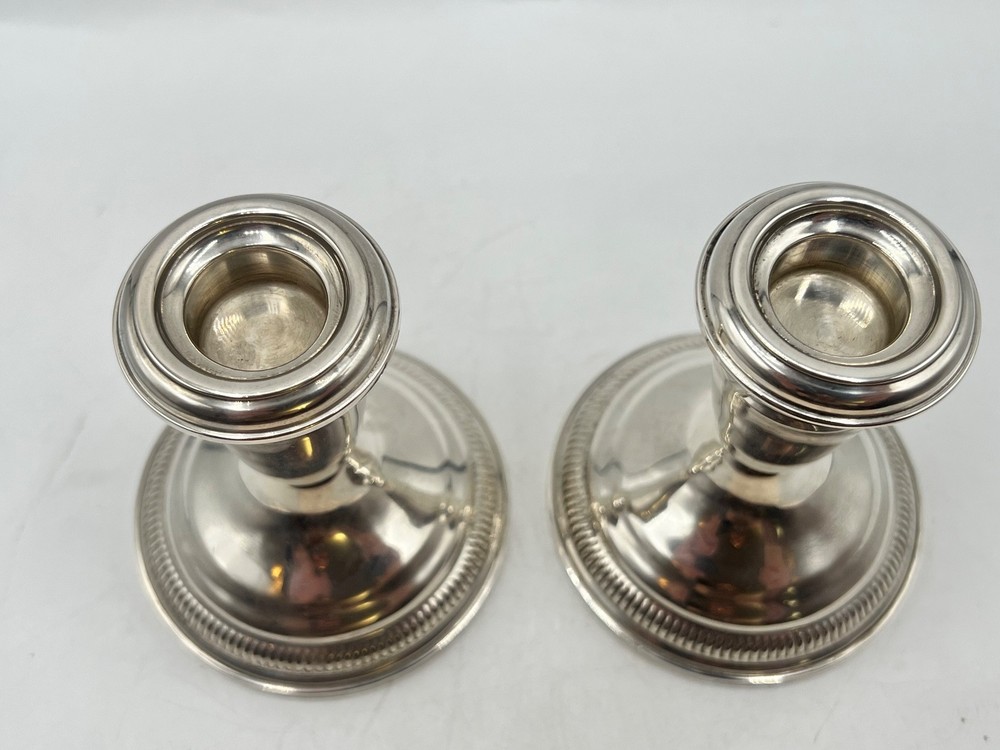 sterling silver candle stick holders