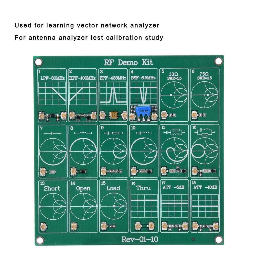 RF Test Board, 18 Functional Modules Demo Kit NanoVNA Module Green