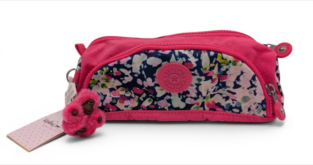Kipling Cute BRUSHED FLORAL Pencil Case NEW
