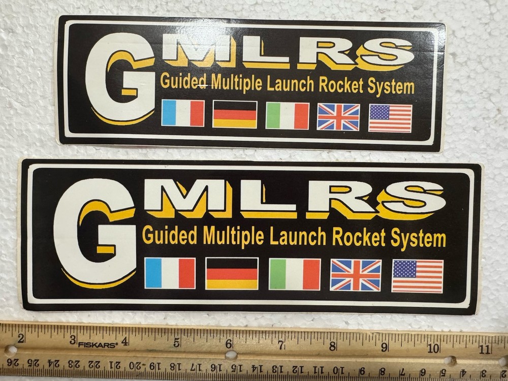 Lot Of 2 - Guided Multiple Launch Rocket System Stickers